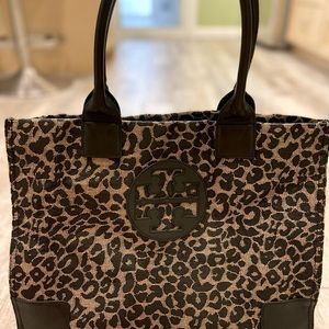 Tory Burch Large Ella Leopard Tote - Used